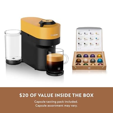 Nespresso Vertuo Pop+ Coffee and Espresso Machine by De'Longhi, Mango Yellow - Image 8