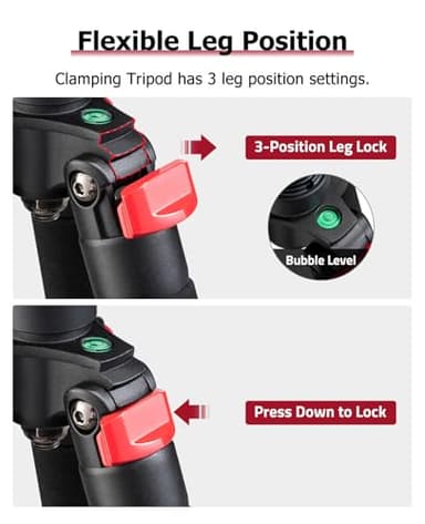 Trakiom Clamping Tripod Rest with Sturdy Aluminum Frame, Lightweight, Provides Stability, Adjustable Legs, and Hands-Free Operation for Outdoors - Image 4