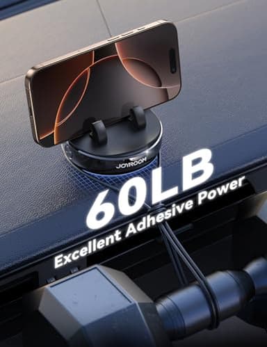 JOYROOM Car Phone Holder with 360° Adjustable & Avoid Sun Glare, Anti-slip Spring Snap Design Dashboard Cell Phone Holder, Phone Holders for Your Car Compatible with Pop Grip, Smartphones, GPS Devices - Image 6