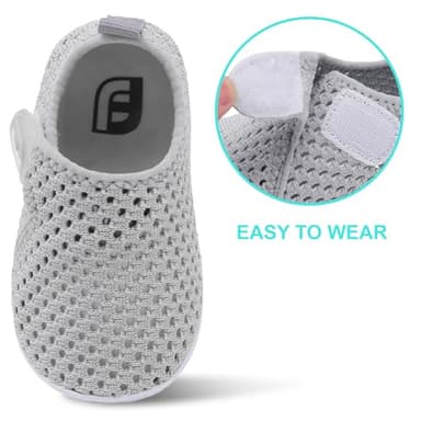 Baby Water Shoes Barefoot Aqua Shoe First Walking Shoes Swim Toddler Sandals for Beach Indoor Outdoor Activity Mesh LightGrey 2.5-3 Years Toddler - Image 3