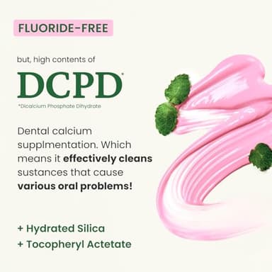 EUTHYMOL Original Pink Toothpaste (3.7fl oz*3, Pack of 3) - Fluoride-Free Toothpaste for Sensitive Teeth & Gum. Bad Breath, Cavity Prevention, 12-Hour Long Lasting Freshness with Wintergreen - Image 4
