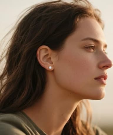 5 Pairs Small Stud Earrings for Women Diamond-Like Shine Cubic Zirconia Earrings for Sensitive Ears Hypoallergenic Surgical Stainless Steel Tiny Stack Earrings for Multiple Piercing - Image 4