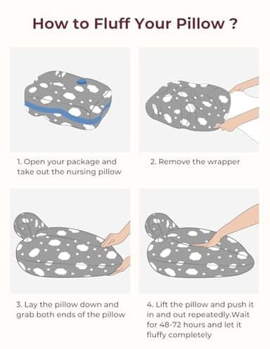 Momcozy Nursing Pillow for Breastfeeding, Original Plus Size Breastfeeding Pillows for More Support for Mom and Baby, with Adjustable Waist Strap and Removable Cotton Cover, Grey - Image 9