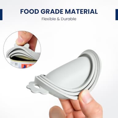 WePet Pet Food Can Covers, Silicone Lids, BPA Free, Dishwasher Safe, Fit Most Standard Size Canned Cat and Dog Food, 3oz/5.5oz/12.5oz/13.2oz, Cool Grey/Rose Pink/Turquoise - Image 2