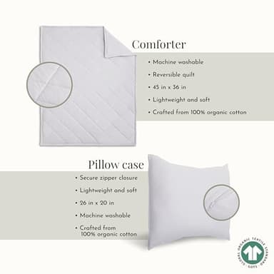 Evolur Grizzly Bear 3 Piece Toddler Bedding Set, Super Soft and Breathable Toddler Bedding, Machine Washable, Includes Fitted Sheet, Comforter and Pillow Case - Image 2