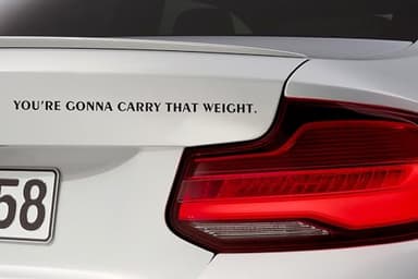 You're Gonna Carry That Weight Car Bumper Window Vinyl Decal for Anime Fans,1Pcs, 16 Inches Wide (Black) - Image 2