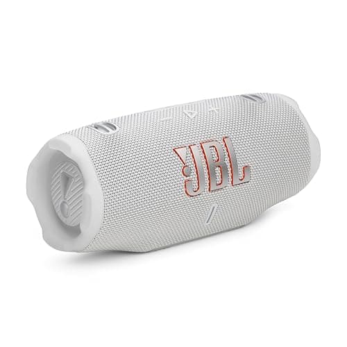 JBL Charge 6 - Portable Waterproof & Drop-Proof Bluetooth Speaker, Bold Pro Sound with AI Sound Boost (White) (Renewed) - Image 1