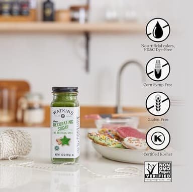 Watkins Green Decorating Sugar, Non-GMO, 4.2 Ounce, 3-Pack - Image 4