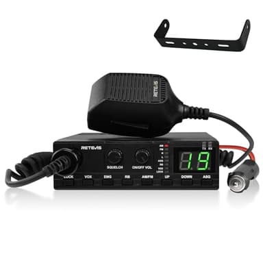 Retevis MB2 AM/FM Professional CB Radio, 40 Channels Mini Radio, Easy to Operate, Squelch Knob ASQ, VOX, Auto-Scan, CB Mobile Radio for Truckers, Black - Image 1