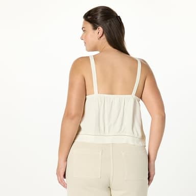 The Drop Women’s Joylin Lace Inset Feminine Top, Ivory, S - Image 6