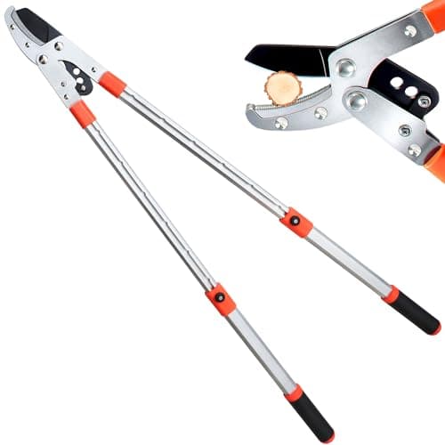 LOOBMBNS 26-40" Extendable Anvil Loppers, Branch Cutter w/2 inch Cutting Capacity, Tree Trimmer w/Compound Action, Heavy Duty Telescopic Tree Pruner, Handle Adjustment, Chop Thick Branches Effortless - Image 1