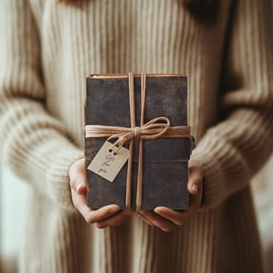 LEATHER VILLAGE Leather Bound Vintage Journal for Women & Men - Book of Shadows - Lock Closure - 200 Pages of Antique Deckle Edges Handmade Paper - Rustic Brown Color - 13 X 8 (A4) inches - Image 8