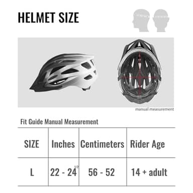AISSTXOER Adult Bike Helmet Men and Women Bicycle Helmet Removable Visor Adjustable Cycling Helmet Suggested Fit 56 to 62cm for Mountain & Road with CPSC Safety-Certified (Silver) - Image 2
