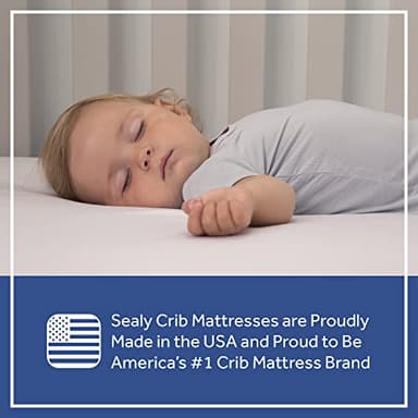 Sealy Baby Airy Night Diamond Breathable Crib Mattress, Made in USA, GREENGUARD GOLD Certified, Supportive & Sustainable Mesh Surface, 2 Stage, Toddler Bed Fit, Safety & Quality Tested, 52x28" - Image 12