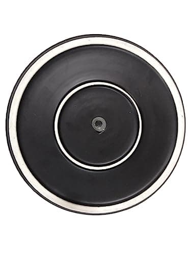 Amazon Basics Fluted Ceramic Round Planter, 10-inch, Black - Image 4