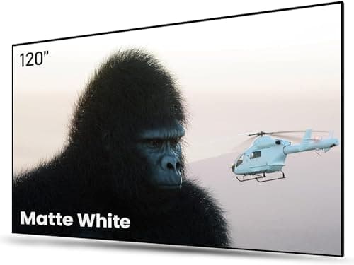 AWOL VISION 120" Fixed Frame Projector Screen, 1.3 dB Peak Gain, The Perfect Combo with LTV-2500, 80% Picture Quality Improved, 4K / 8K Ultra HD, Active 3D Wall Mount Projector Screen, MW-120 - Image 1