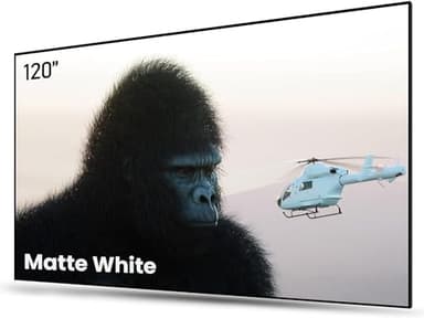 AWOL VISION 120" Fixed Frame Projector Screen, 1.3 dB Peak Gain, The Perfect Combo with LTV-2500, 80% Picture Quality Improved, 4K / 8K Ultra HD, Active 3D Wall Mount Projector Screen, MW-120 - Image 1