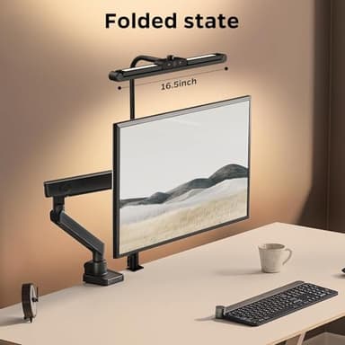 SUMOT LED Desk Lamp with Clamp, 24W Architect Light, Auto-Dimming, Stepless Brightness Control, Atmosphere Lighting for Home Office - Image 3