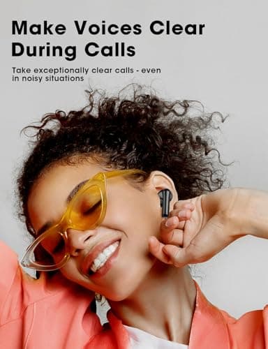 ZZU Wireless Earbuds, 2025 Ear Buds with Big Bass Stereo Sound, Lightweight Bluetooth Earbuds with 48 Hours Playtime, in-Ear Fit Earphones, IPX7, Hands-Free Calls with Al for iPhone, Android, Pad - Image 5