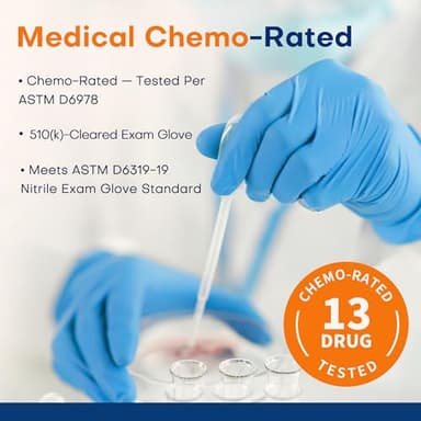 Supmedic Medical Nitrile Exam Gloves, Latex-Free, Powder-Free, Food Safe, Cooking Food Prep, Disposable Gloves, Blue, 100 Pcs (Medium) - Image 4