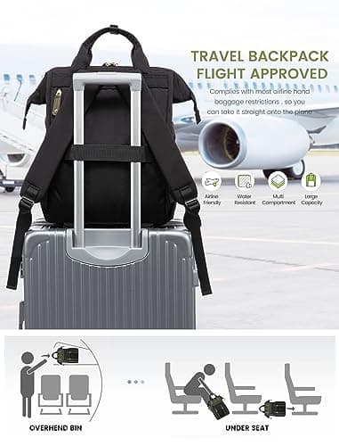 LOVEVOOK Laptop Backpack for Women Work Teacher Bag Travel Backpack, Stylish College Backpack Purse, Business Computer Laptop Bag Nurse Bags, Casual Daypack, 17 Inch - Image 4