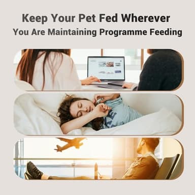 PETULTRA Automatic Cat Feeder: 4L Timed Cats Food Dispenser Programmable 1-6 Meal for Cat and Small Medium Dog- Auto Pet Feeder Easy to Set Up Dual Power Supply with Desiccant Bag| Detachable Washable - Image 7