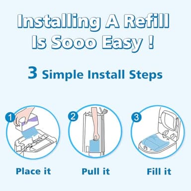SOHBCLE Refills Compatible with Genie Easy Roll Signature Diaper Pail and Platinum Diaper Pail, Upgraded 90 Bags Hold up to 4200 Newborn Diapers, Extra Thickness Powerful Odor Control, Plant Scented - Image 7