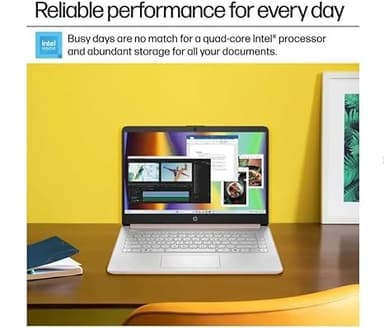 HP 14" Student-Laptop office365 Copilot AI, 4-Cores Intel N150(Up to 3.6GHz) 16GB RAM 384GB Storage(128GB UFS + 256GB Ghost Manta SD Card) Computer-Laptop with Wi-Fi 6 Win11 Rose Gold - Image 7