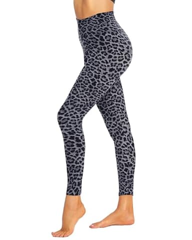 ZOOSIXX High Waisted Leggings for Women - Tummy Control Soft Opaque Printed Pants with Camo, Leopard for Running Workout - Image 1