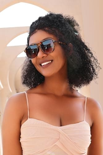 FEISEDY Retro Square Aviator Sunglasses Women Men 70s Vintage Trendy Plastic Frame Sun Glasses B2835 - Image 2