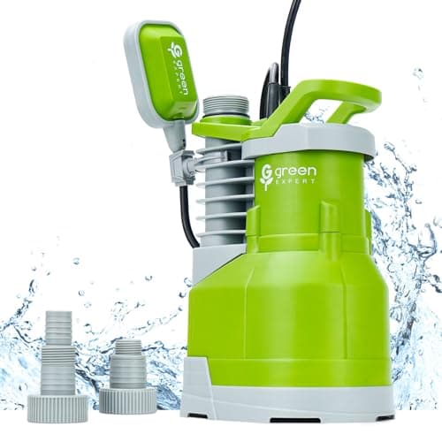 Green Expert 3/4HP Submersible Sump Pump Max 4000GPH High Flow Adjustable Float Switch Manual Automatic for Easy Water Removal in Pool Hot Tub Basement Floods Backup Drainage System 25FT Power Cord - Image 1