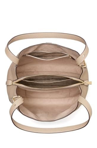 kate spade new york Deco Pebbled Leather Large Shoulder Bag, Timeless Taupe - Image 4
