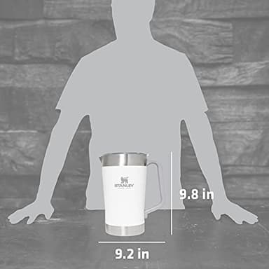 Stanley Stay-Chill Pitcher 64 oz | Cold Water, Beer, and Drink Pitcher with Lid | Large Capacity Durable Beverage Container with Handle | Insulated Stainless Steel | BPA-Free | Polar - Image 5