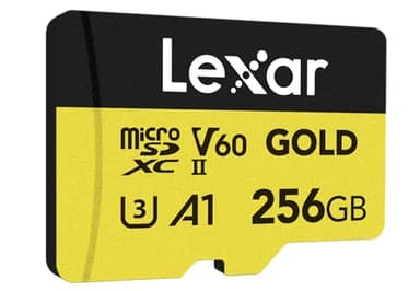 Lexar 256GB Professional Gold Micro SD Card, UHS-II, C10, U3, V60, A1, Full HD, 4K, Up to 280/180 MB/s microSDXC Memory Card, for Drones, Action Cameras, Portable Gaming Devices (LMSGOLD256G-BNNNG) - Image 4