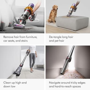 Dyson V15 Detect Cordless Vacuum Cleaner, Yellow/Nickel - Image 8