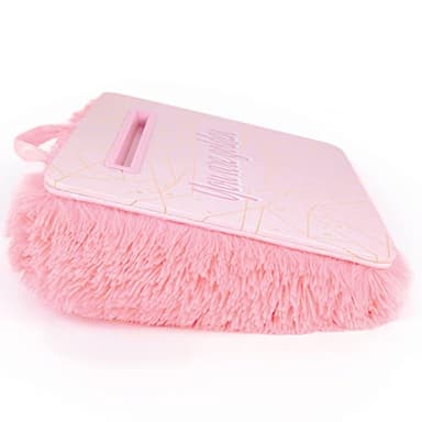 3C4G Pink & Gold Deluxe Fur Lap Desk, Take Tech on The Go, Includes a Media Slot That Perfectly Holds Tablets & Phones, for Ages 6 and up by Make It Real - Image 2