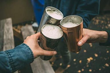 GrowlerWerks uPint Vacuum Insulated Pint For Craft Beer, Black Chrome - Image 3