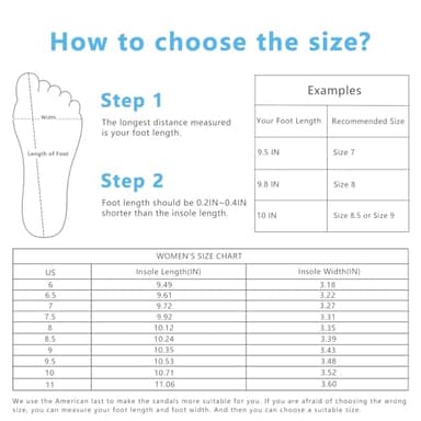 Ustogi Women's Platform Sport Sandals for women Arch Support Hiking Walking Athletic Beach Water Sandal Orthotic Adjustable Comfortable Summer Cute sandalias de mujer (9 Women, BlackWhite) - Image 7