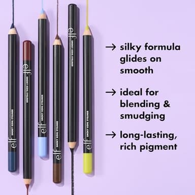 e.l.f. Smoky Kohl Eyeliner, Eye Pencil For Creating Long-Lasting, Bold, High-Pigmented Makeup Looks, Vegan & Cruelty-Free, Plum & Go - Image 2