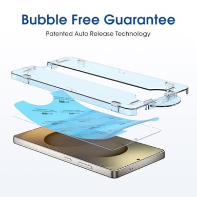 amFilm Auto-Alignment OneTouch for Samsung Galaxy S25 Ultra 6.9" Screen Protector + Camera Lens Protector, Tempered Glass, 30 seconds Installation, Bubble Free, Case Friendly, Anti-Scratch [2+2 Pack] - Image 9