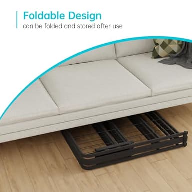 Queen Bed Frame Metal Platform Bed Frame Queen Size 14 Inch Mattress Foundation Box Spring Replacement Heavy Duty Steel Slat Noise-Free Easy Assembly,Black - Image 7