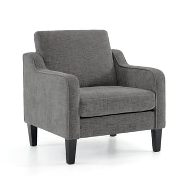 VINGLI Accent Chairs for Living Room Chairs Reading Chair Mid Century Modern Chair Soft Chenille Sofa Chair Upholstered Arm Chair Comfy Chair Side Chair (Light Grey Chenille) - Image 1