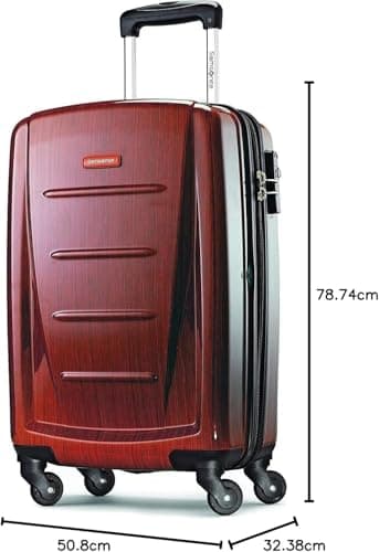 Samsonite Winfield 2 Hardside Expandable Luggage with Spinner Wheels, Burgundy, Checked-Large 28-Inch - Image 6