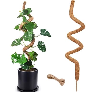 Soupiar Moss Pole for Plants Monstera, 59 Inch Tall Bendable Moss Poles for Climbing Plants Indoor, Large Handmade Plant Pole Sticks, Coco Coir Plant Support Stakes for Potted Plants, Pothos - Image 1