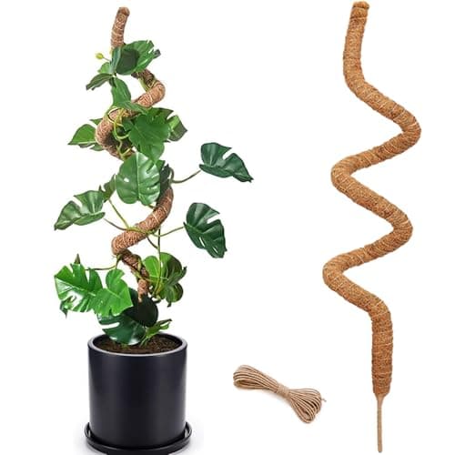 Soupiar Moss Pole for Plants Monstera, 59 Inch Tall Bendable Moss Poles for Climbing Plants Indoor, Large Handmade Plant Pole Sticks, Coco Coir Plant Support Stakes for Potted Plants, Pothos