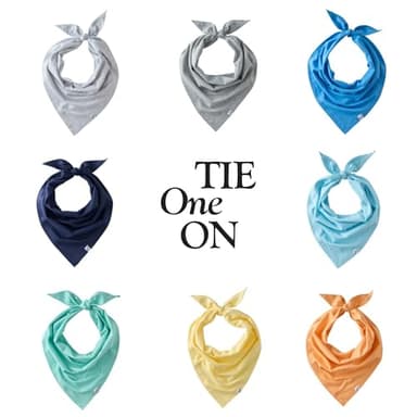 Pet Passion Bandit - The PET Bandana, 8 Pack 100% Organic Cotton Pet Bandanas Clothes for Small, Medium, Large Dogs​​, Rainbow Blues, X-Small/Small - Image 3