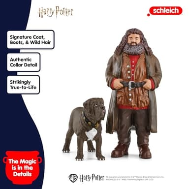 Schleich Harry Potter - Hagrid and Fang the Dog Figurines - 2 PC Harry Potter Set - Wizarding World Collectible Figures for Kids and Adults - Toys for Ages 6+ | 42638 - Image 4