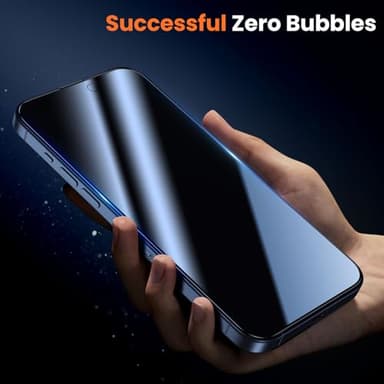 UniqueMe for iPhone 15 Pro Max Privacy Screen Protector - [Military Grade Shatterproof & 9H+ Hardness] Privacy Screen 15 Pro Max Tempered Glass Full Coverage,Easy to install, 2 Packs - Image 8