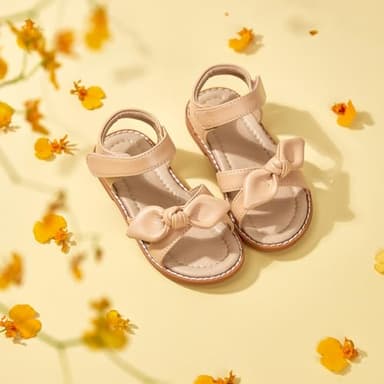 ESTINE Girls Sandal Dress Shoe for Toddler/Little Kid Party School Shoe (83-Nude,9M) - Image 4