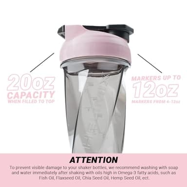 HELIMIX 1.5 Vortex Blender Shaker Bottle Holds Upto 20oz | No Blending Ball or Whisk | USA Made | Portable Pre Workout Whey Protein Drink Shaker Cup | Mixes Cocktails Smoothies Shakes | Top Rack Safe - Image 5